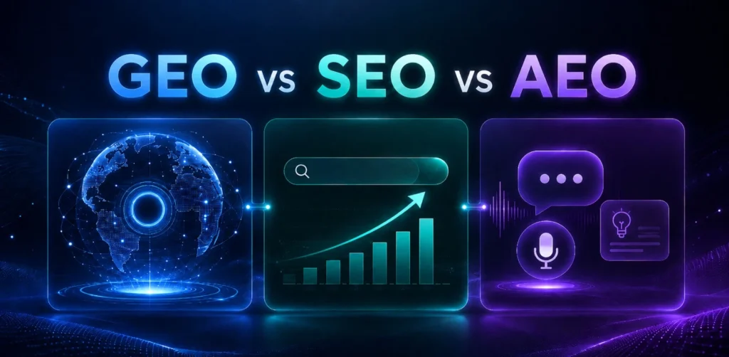 GEO vs SEO vs AEO
